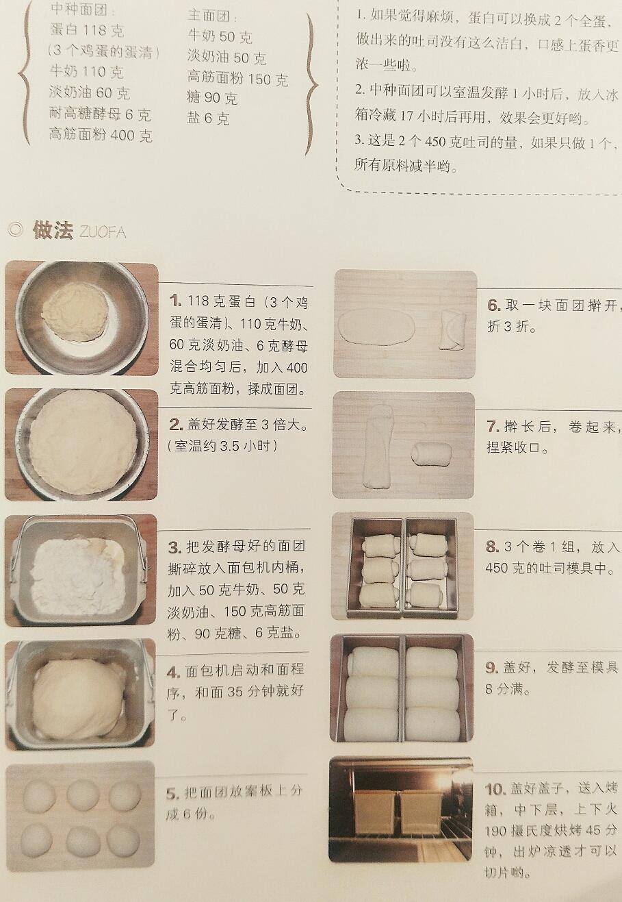 纯奶手撕吐司的做法 步骤1