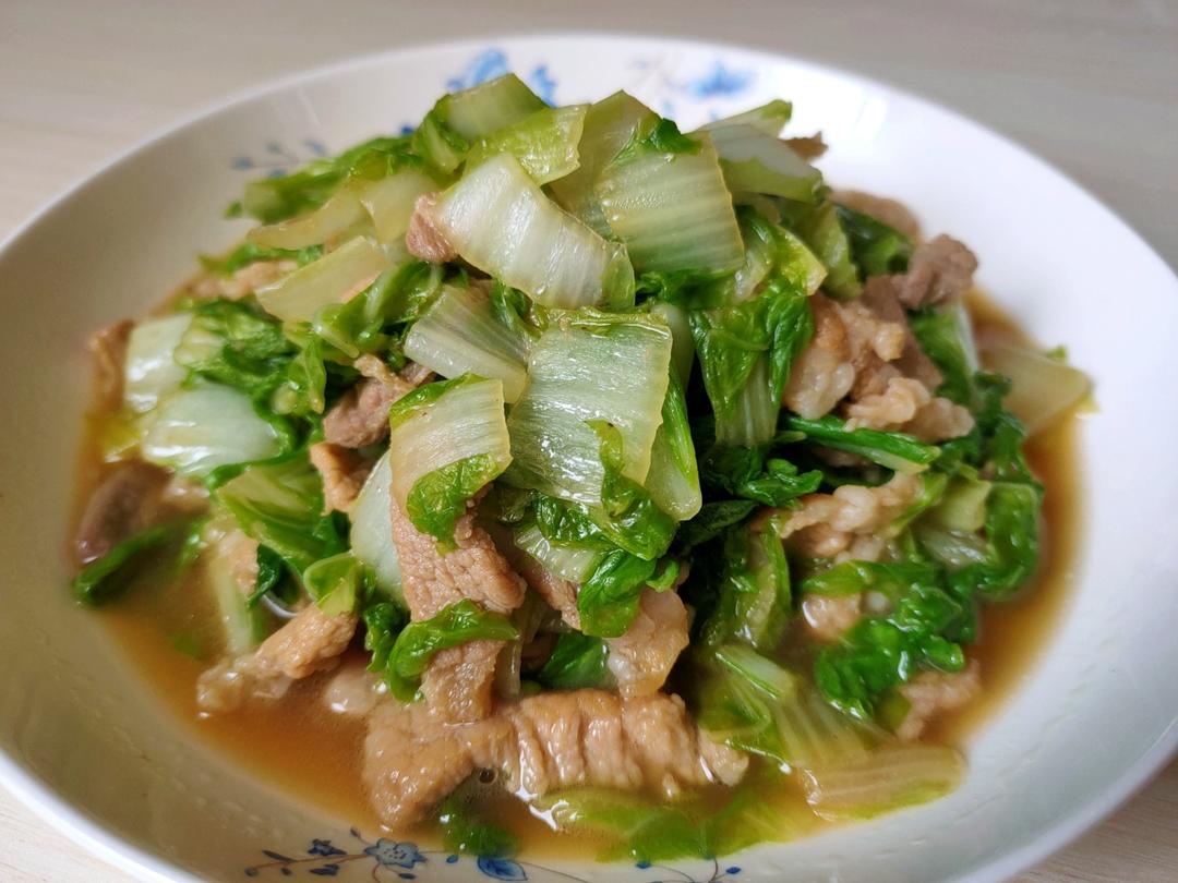 小白菜炒肉