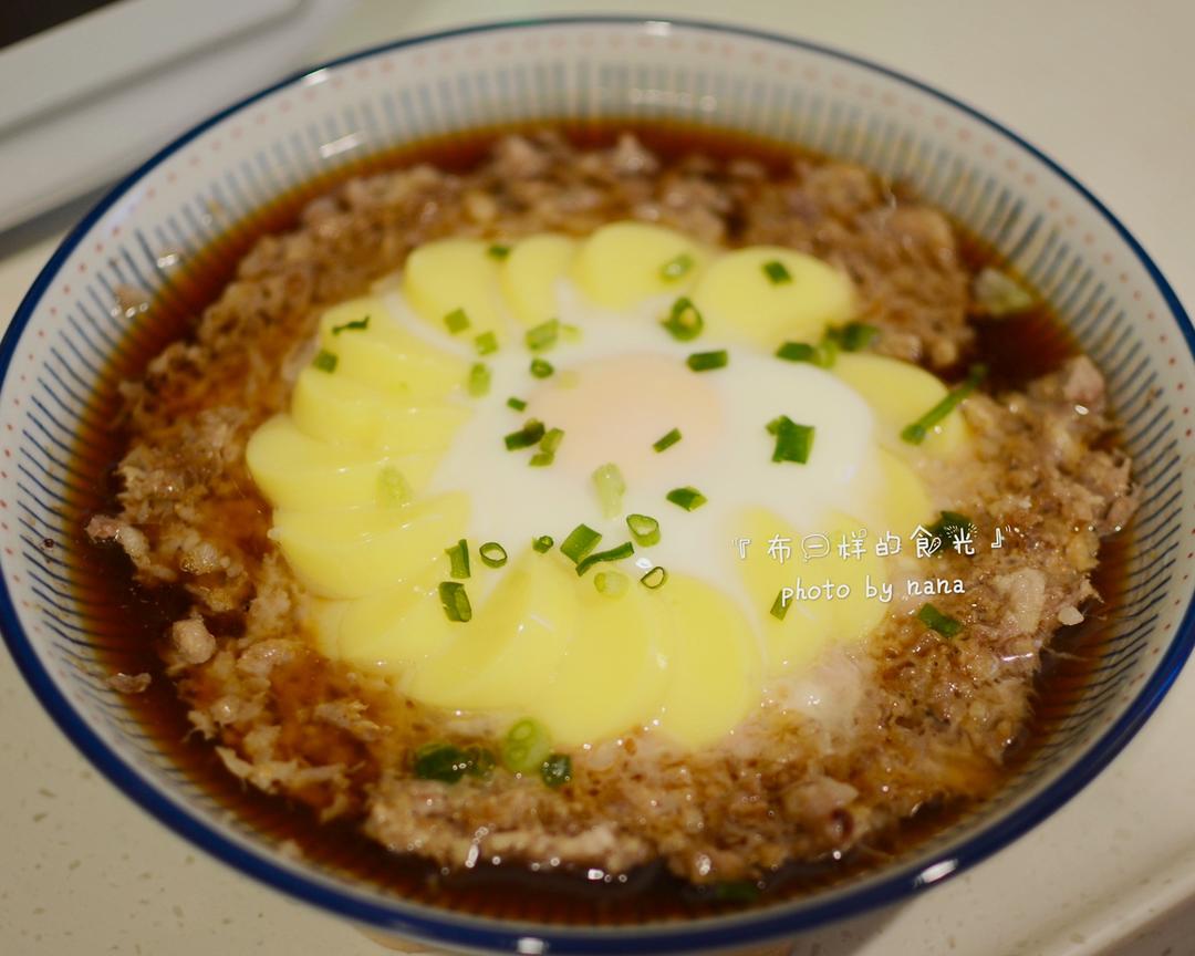 豆腐太阳蛋蒸肉饼