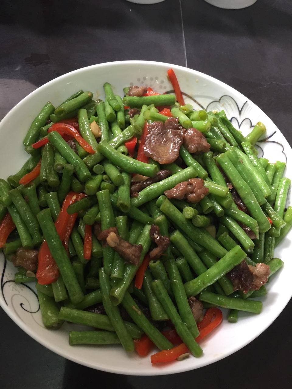 追梦在路上67做的豆角炒肉丝