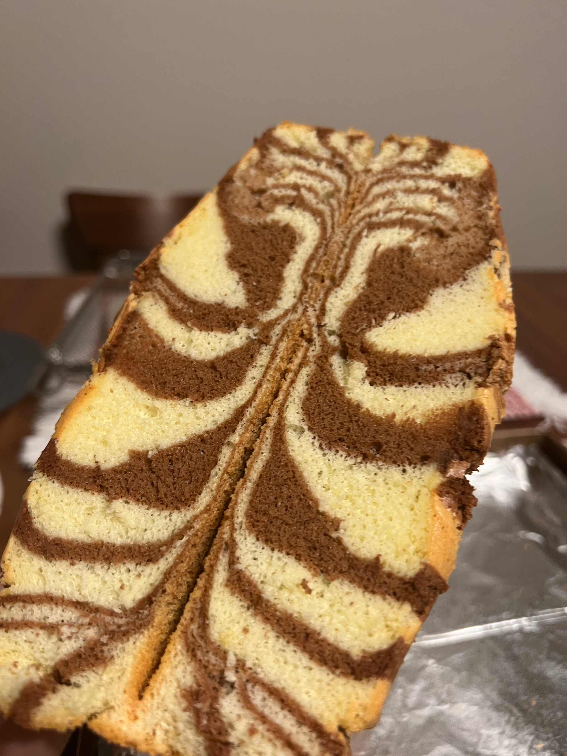 斑马纹戚风蛋糕