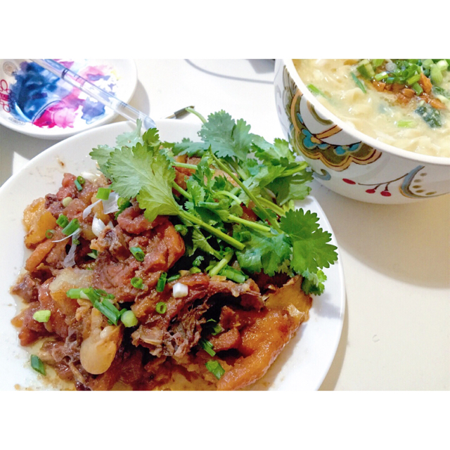土豆焖鸭