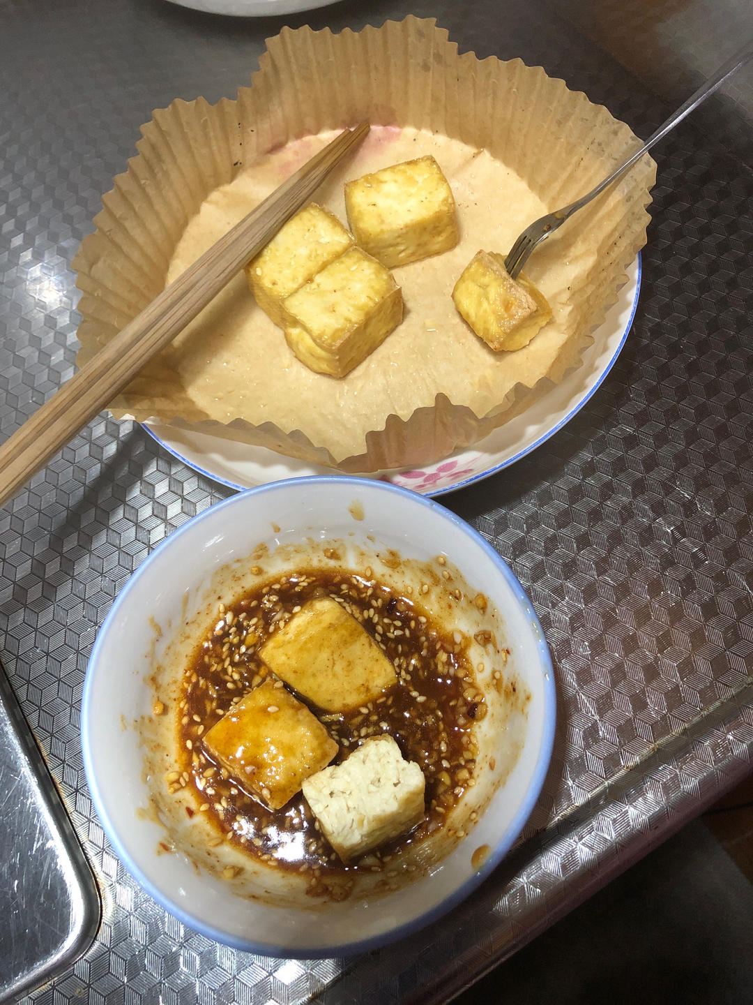 直逼夜市臭豆腐～空气炸锅烤豆腐（附灵魂蘸酱）