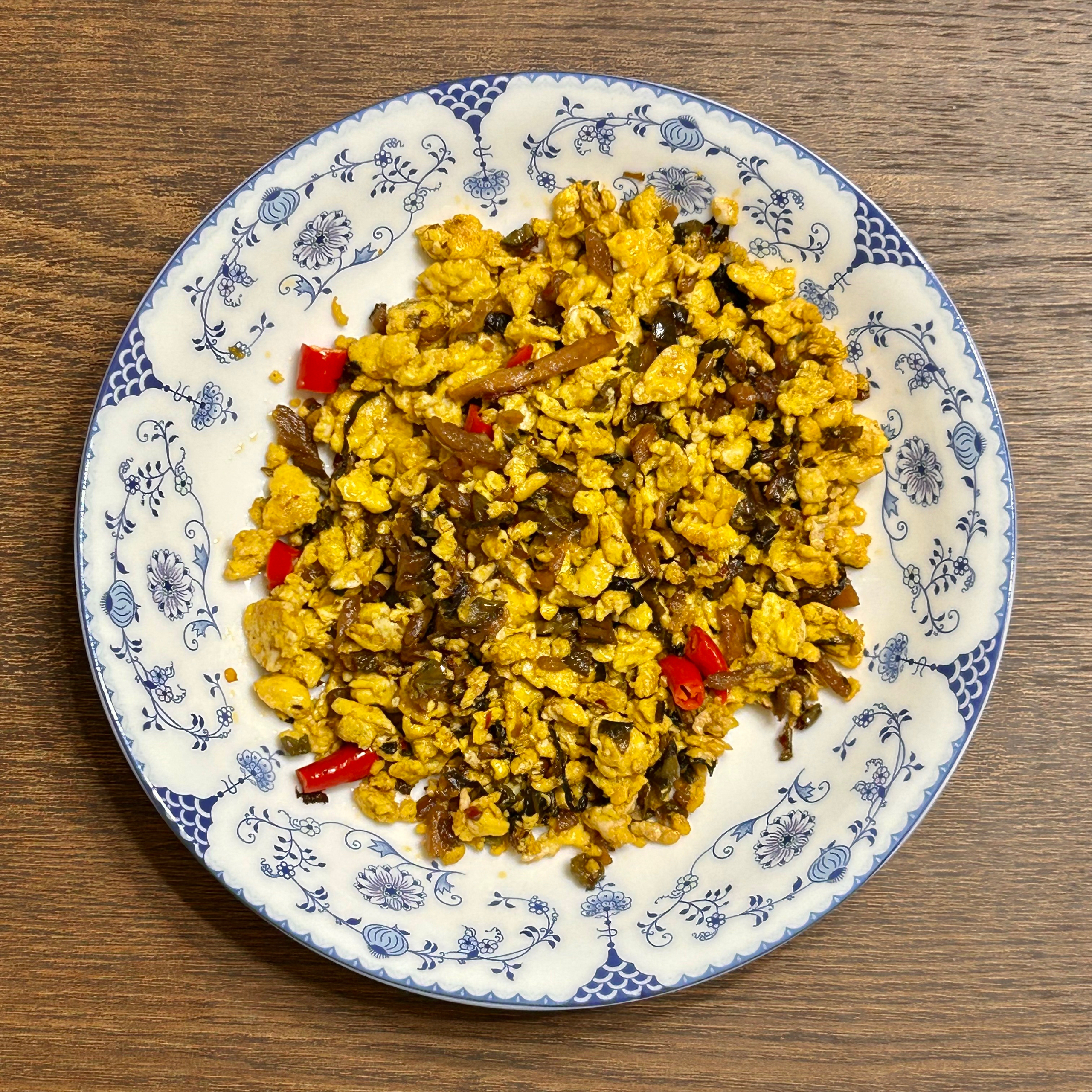 鸡蛋炒外婆菜(下饭菜)