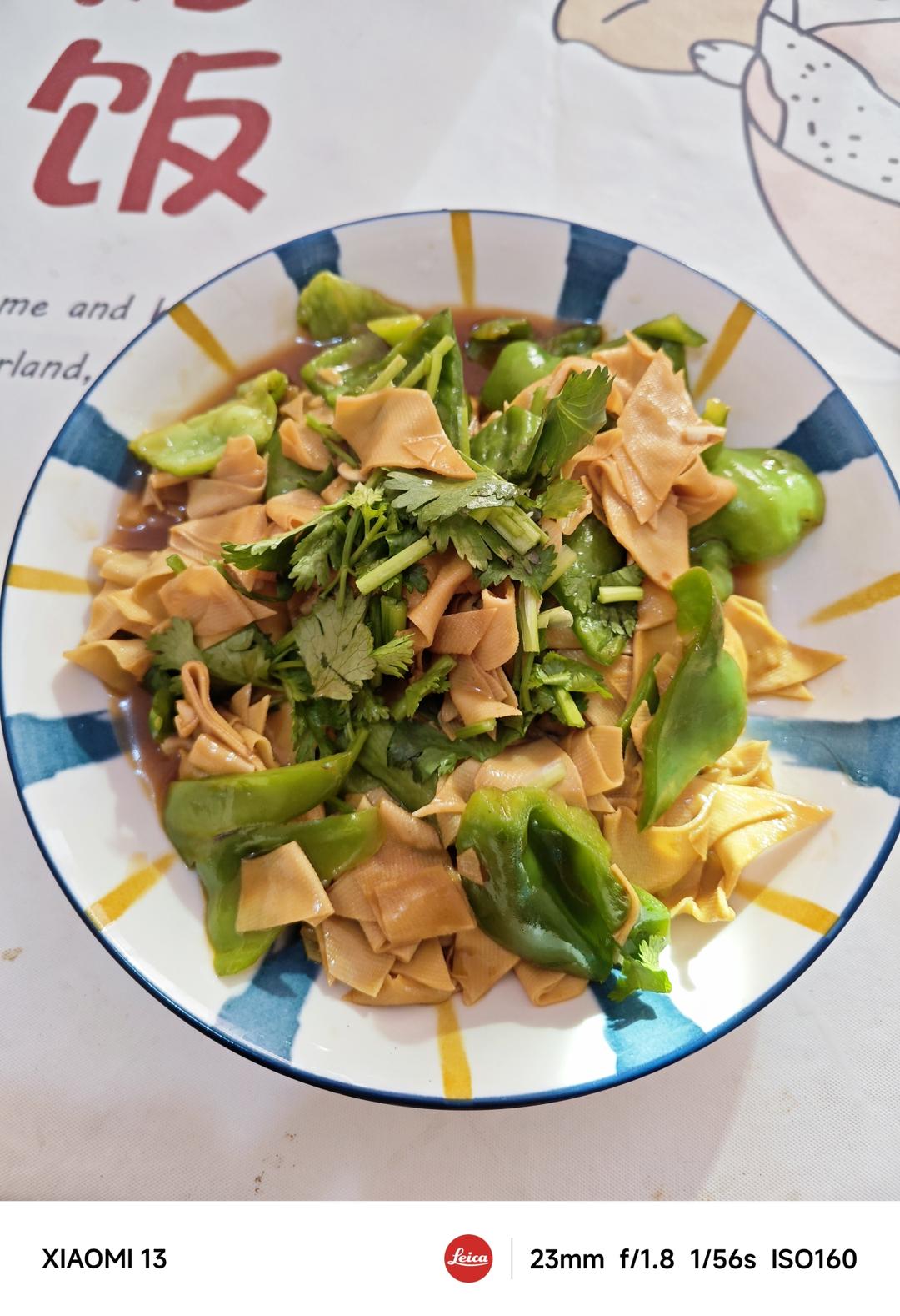 不用厨艺的尖椒干豆腐