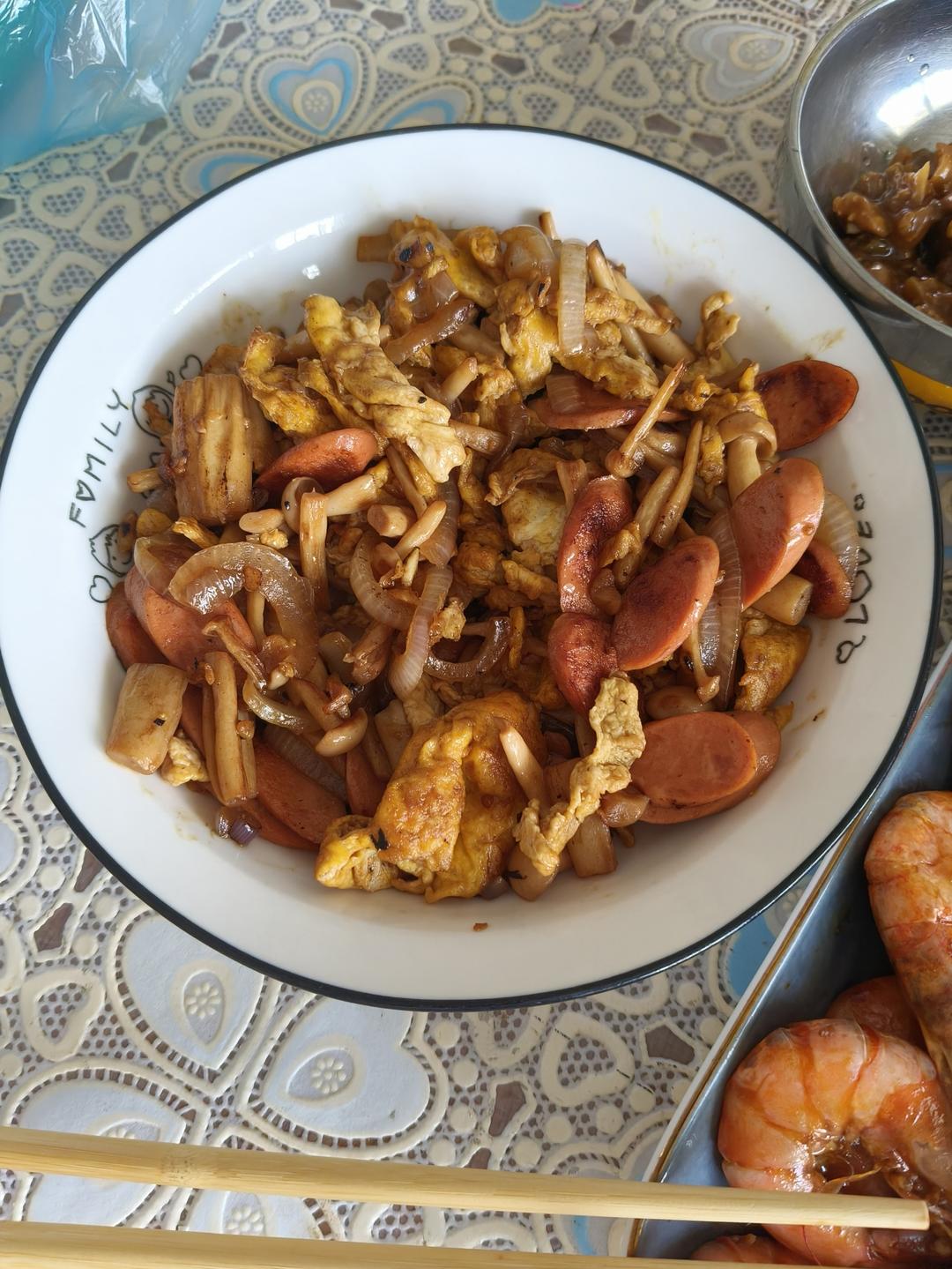 白玉菇炒火腿