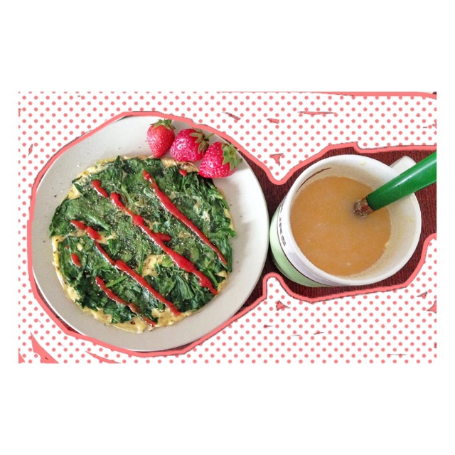 菠菜鸡蛋饼