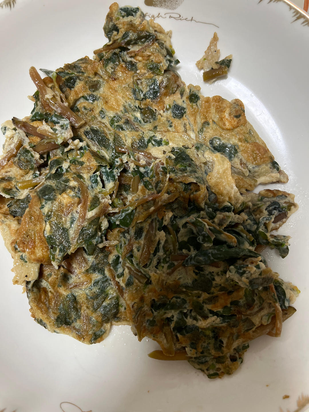 马齿苋炒鸡蛋