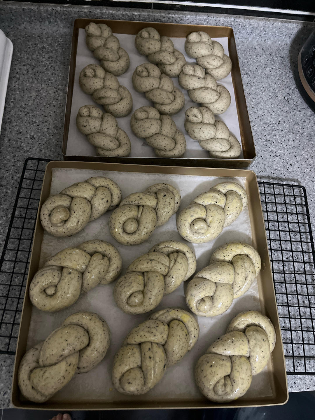 黑芝麻面包卷(中筋面粉)