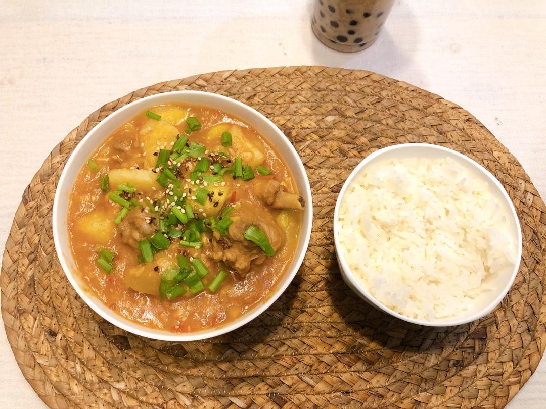 番茄油焖鸡