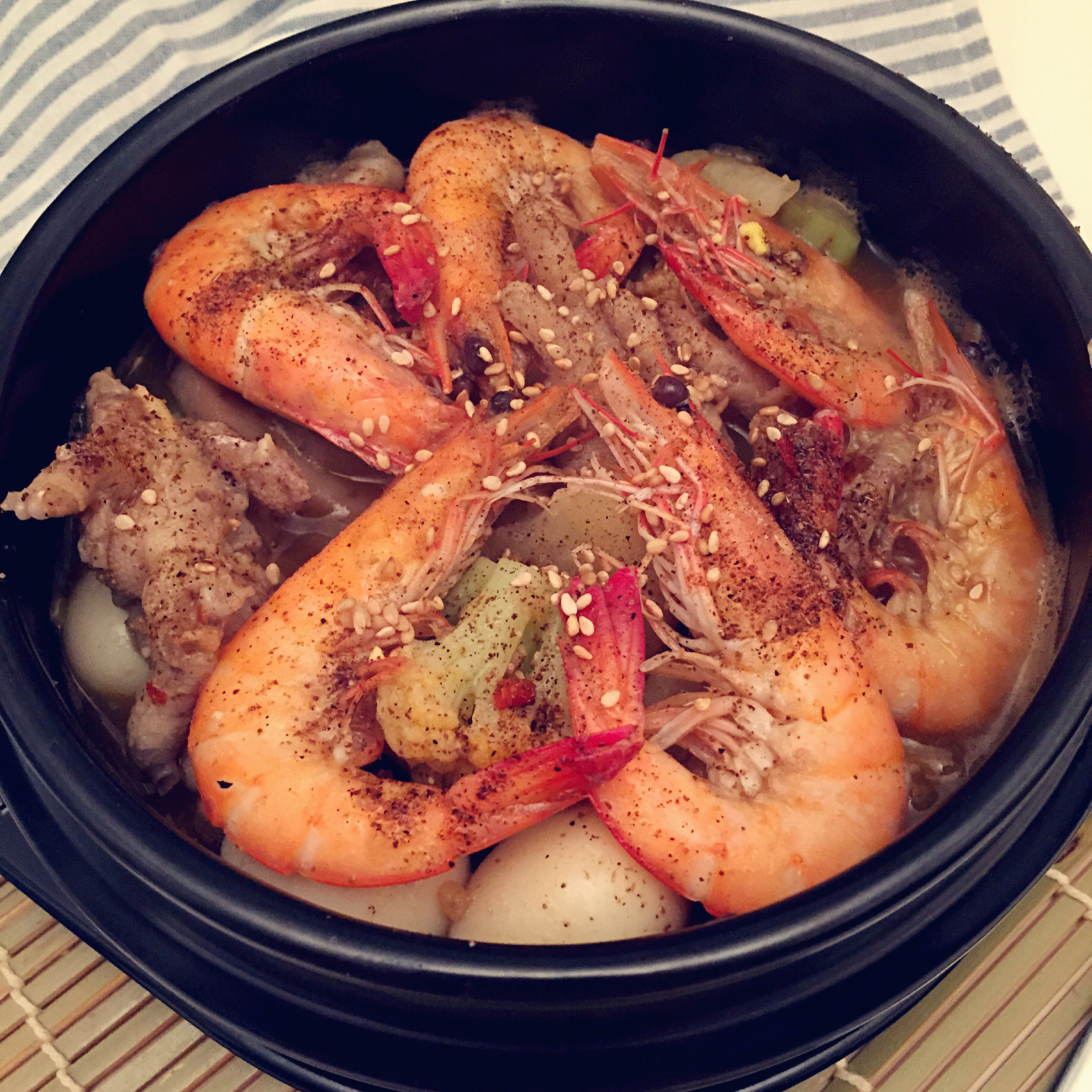 桐乡明虾鸡爪煲