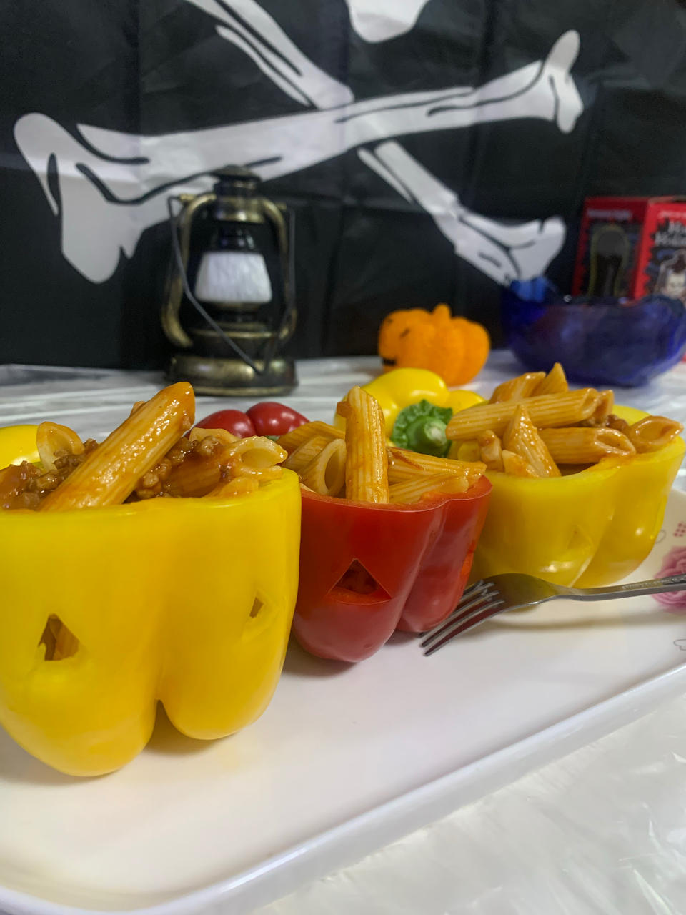 万圣节彩椒意面