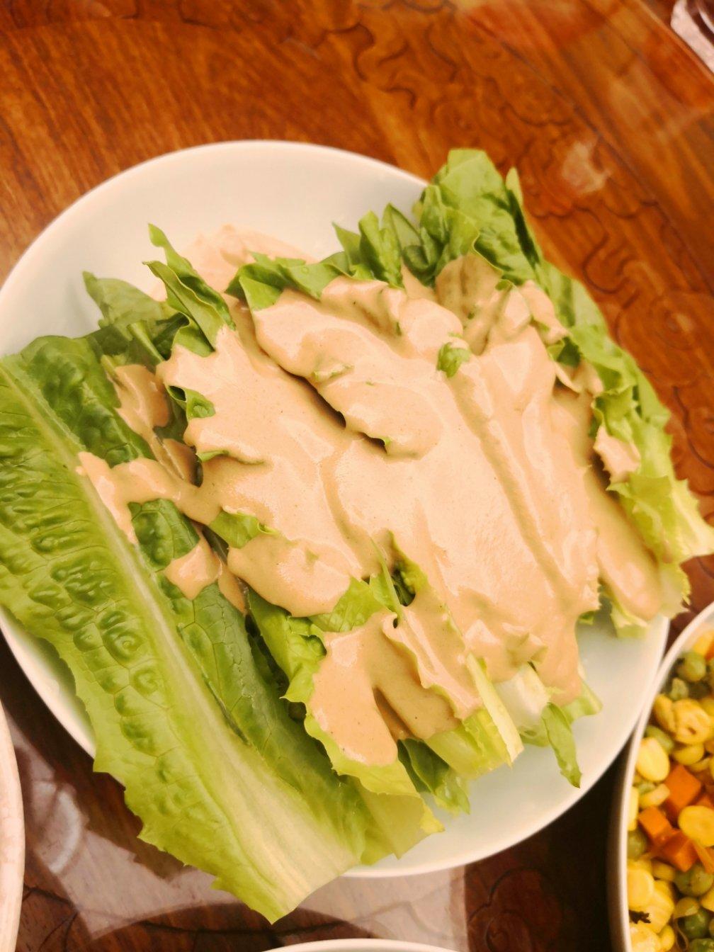 凉拌麻酱油麦菜【极简版超快手】