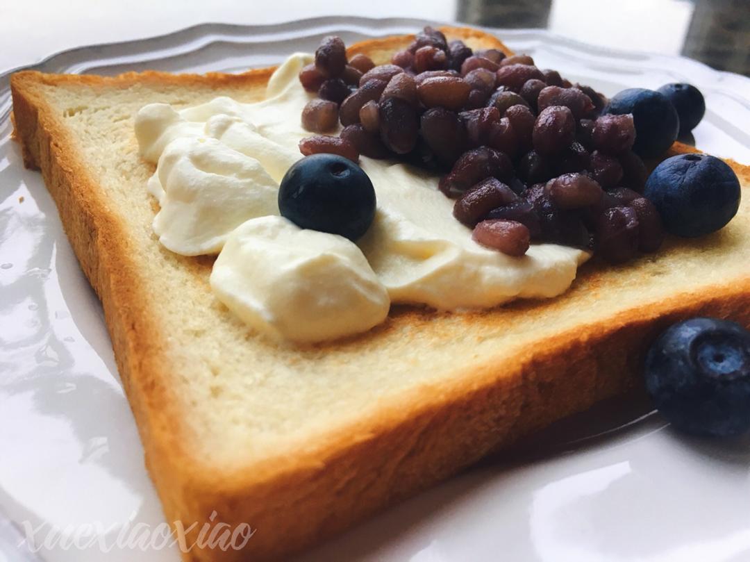 奶油红豆厚片