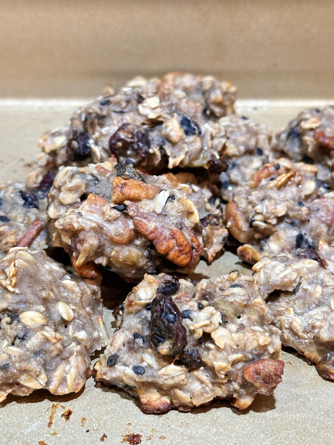 🍌🌰🍪香蕉燕麦cookie，无糖好吃方便又健康，减肥解馋小零食，25分钟就搞定！