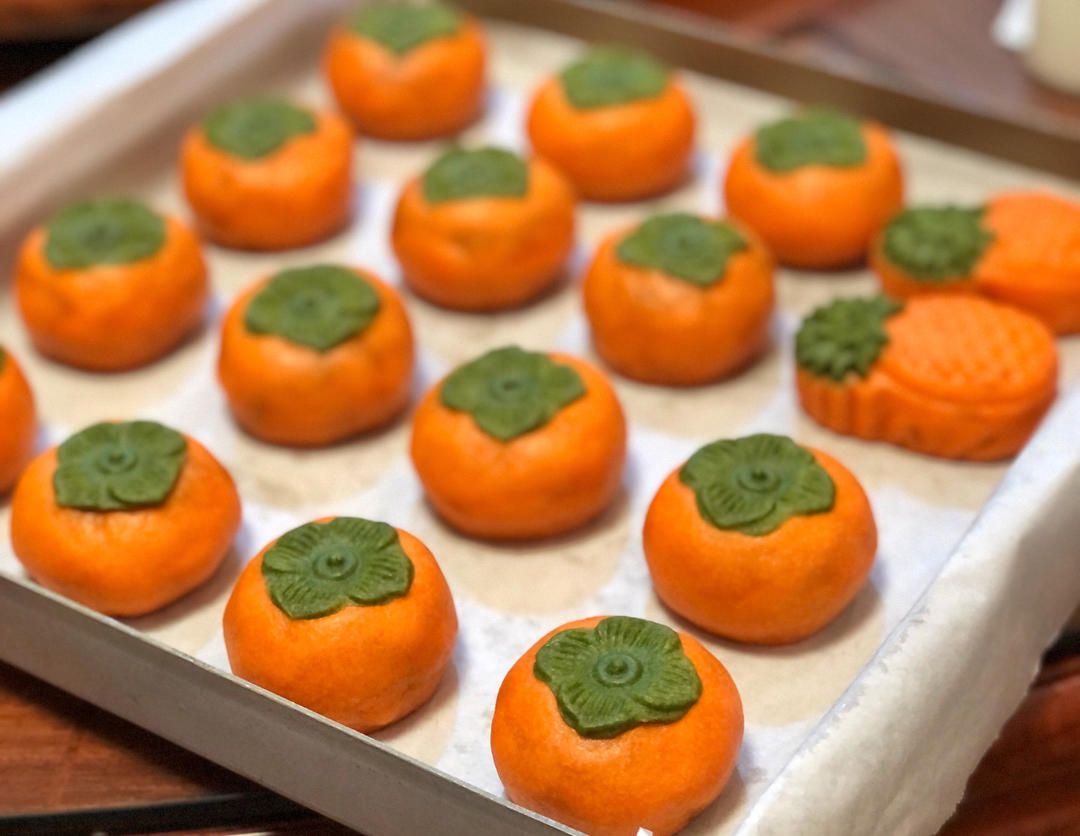 全网独家（原创）柿柿如意—广式金沙奶黄月饼（内附视频做法）