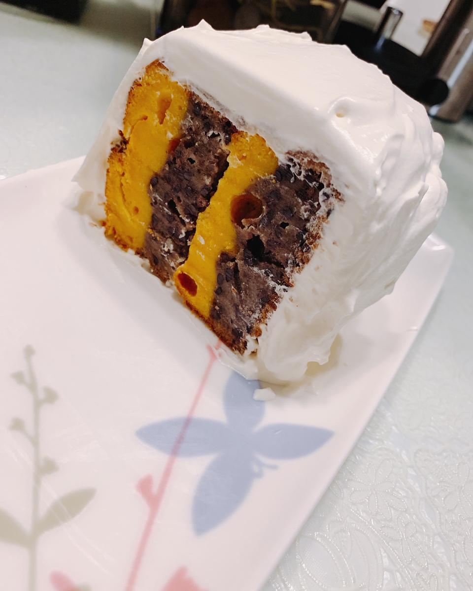 《小森林 冬春篇》南瓜黑米双色蛋糕（视频菜谱）