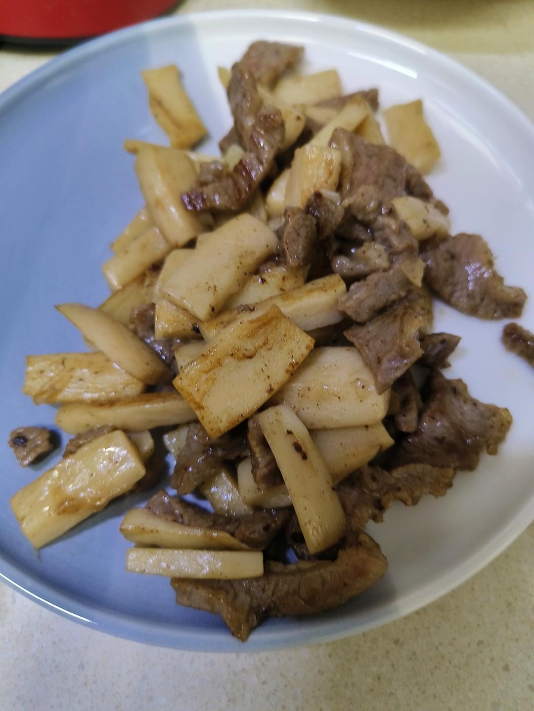 杏鲍菇炒牛柳
