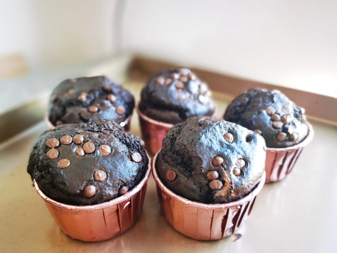 在家做巧克力蘑菇头麦芬蛋糕🍫