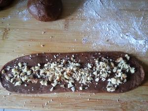 巧克力核桃小面包的做法 步骤4