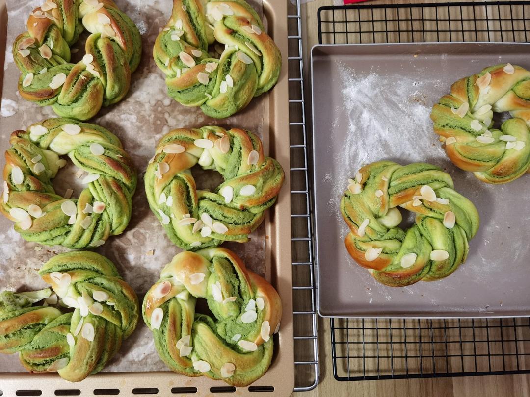 抹茶奶酥皇冠面包-不藏私面包匠人