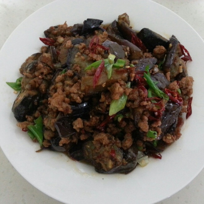 酱爆肉末茄子