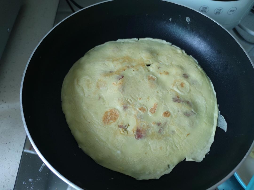 简单快手鸡蛋饼 柔软翻面不破