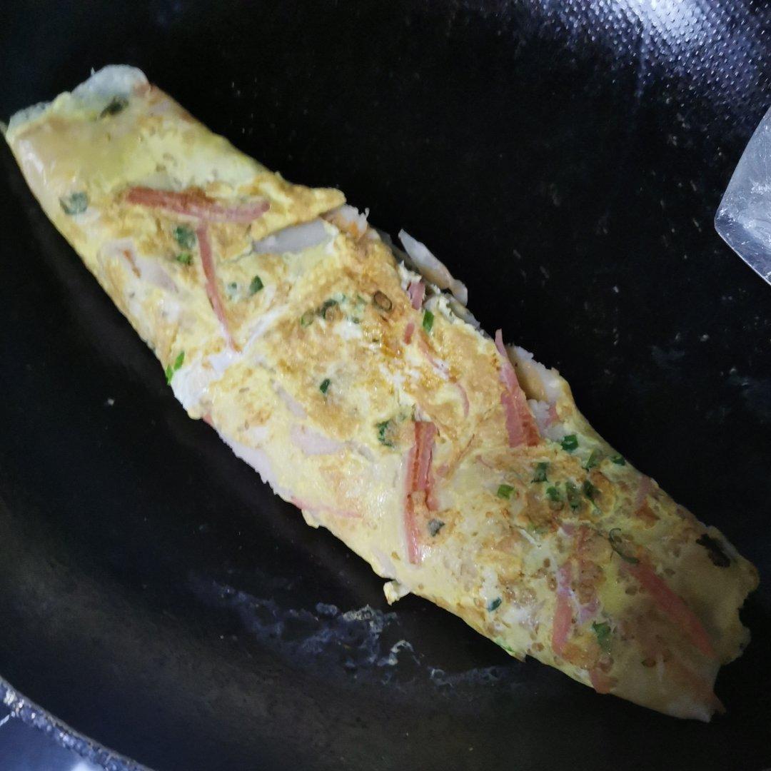 鸡蛋卷饼 简单早餐 不揉面