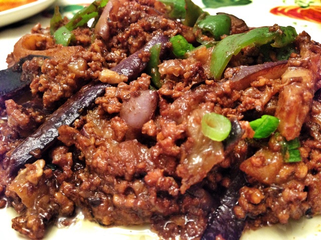 酱爆肉末茄子
