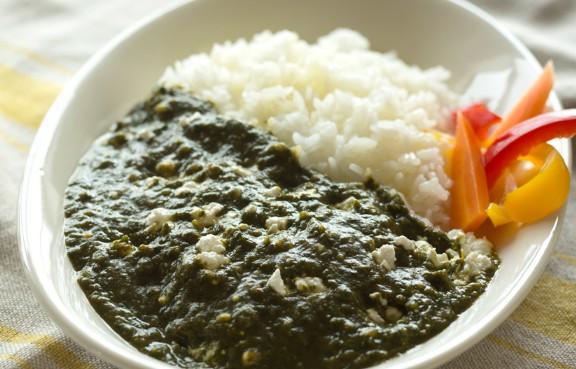 菠菜咖喱饭的做法