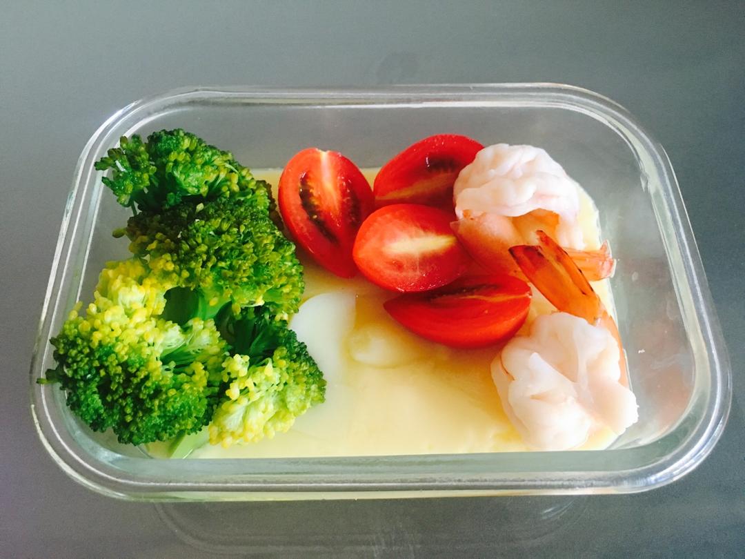 虾仁豆腐蒸水蛋