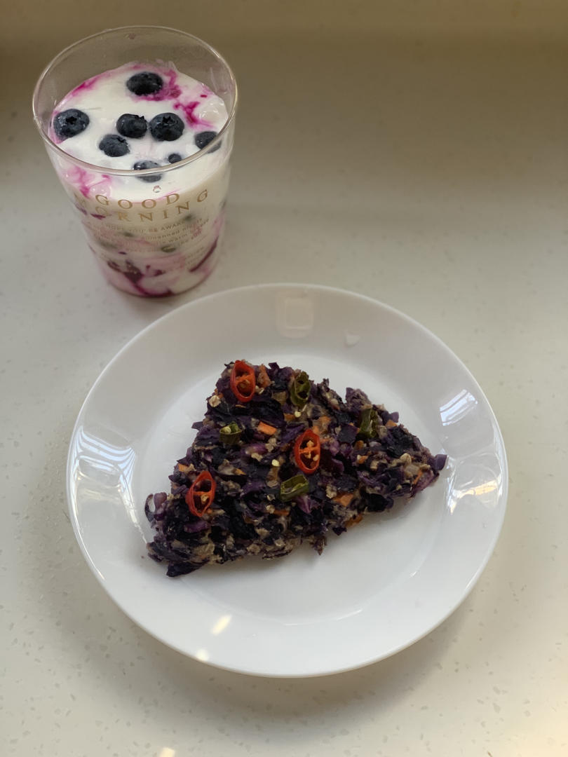 【低碳饮食】无油低碳紫甘蓝蔬菜饼