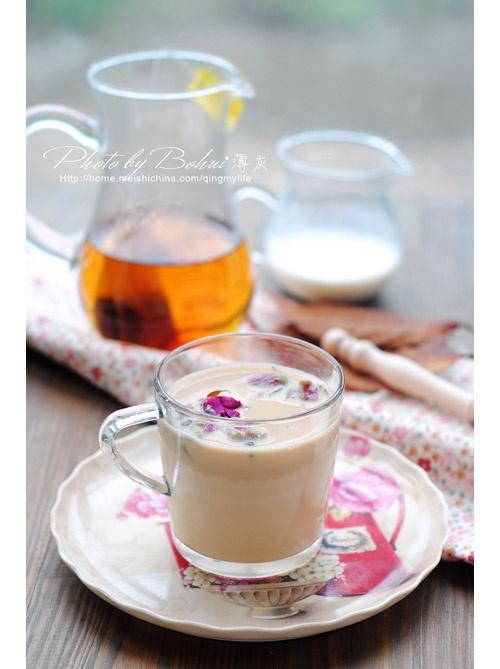 【玫瑰奶茶】自制放心甜蜜饮品的做法