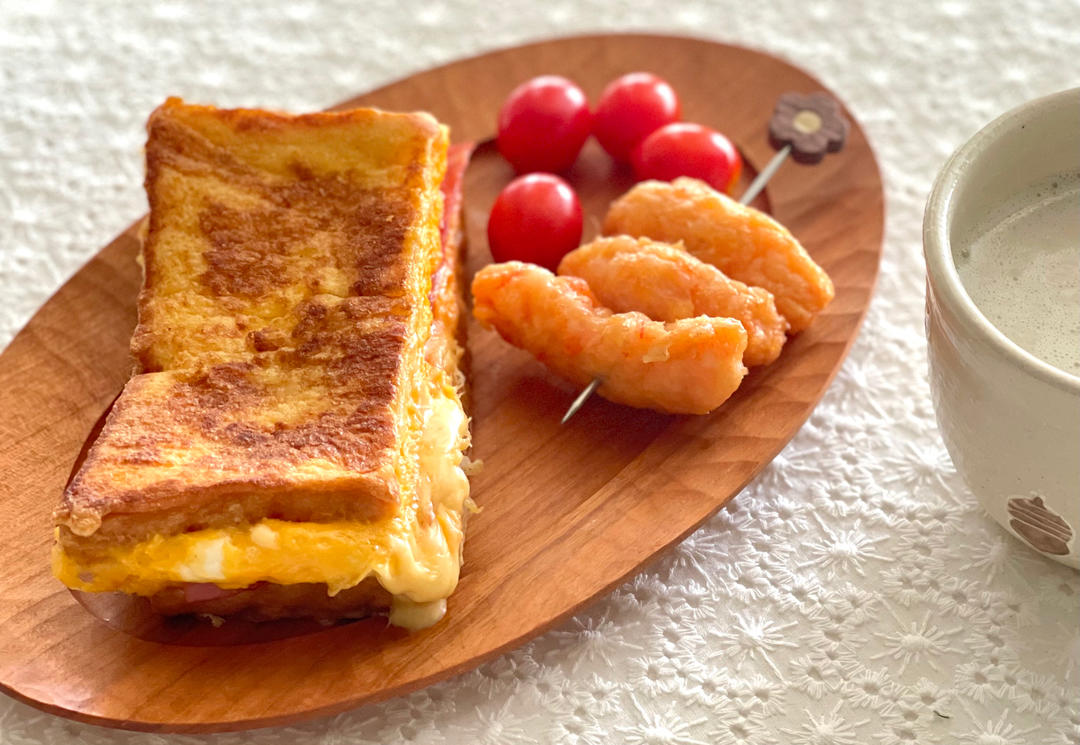 吐司鸡蛋芝士三明治！新做法！❤️
