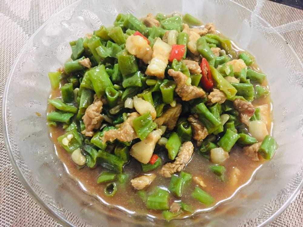 豆角肉末下饭菜