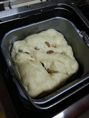 面包机版柔软果料面包（最爱的童年味道）的做法 步骤2