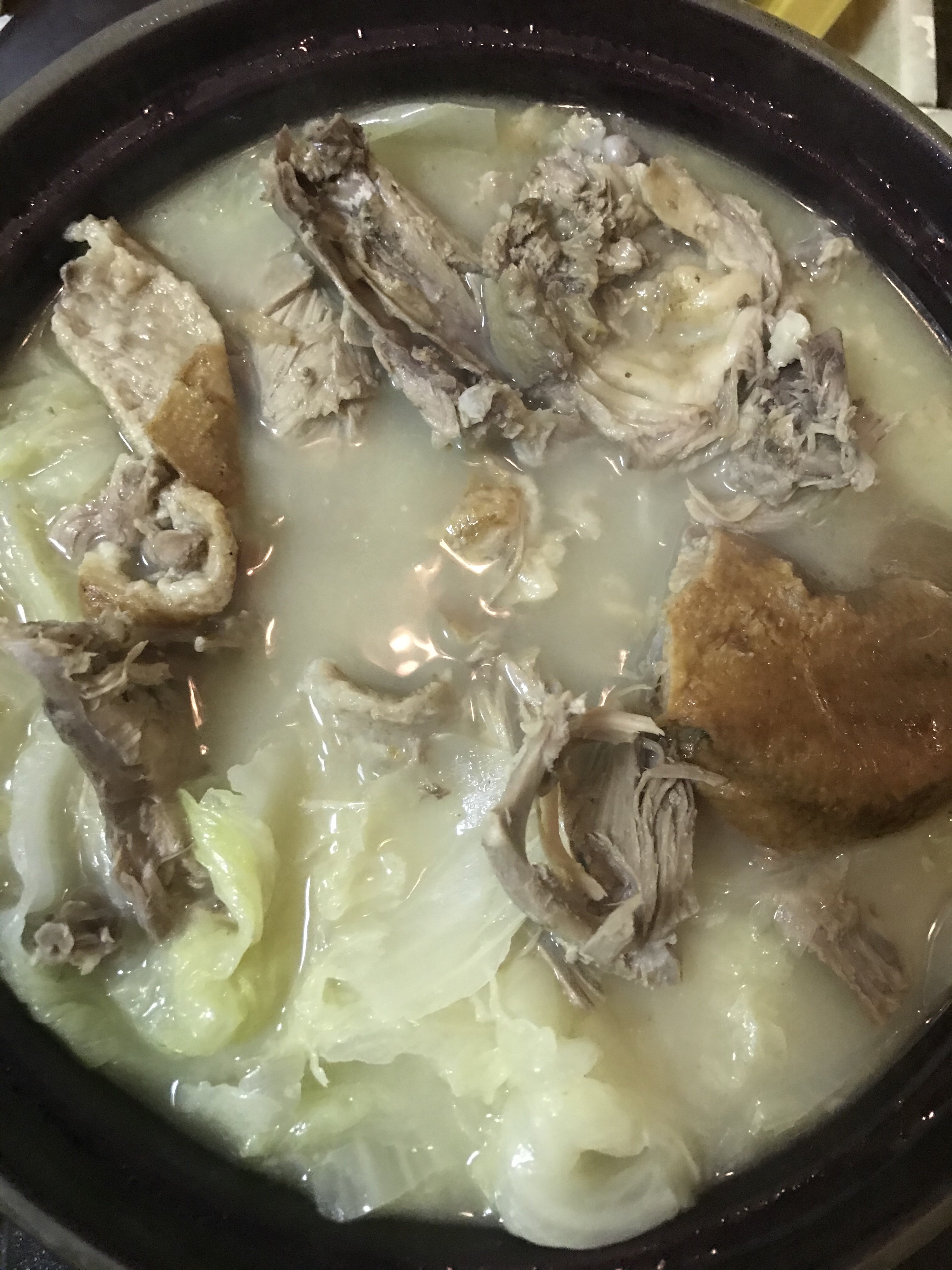 鸭架白菜汤的做法