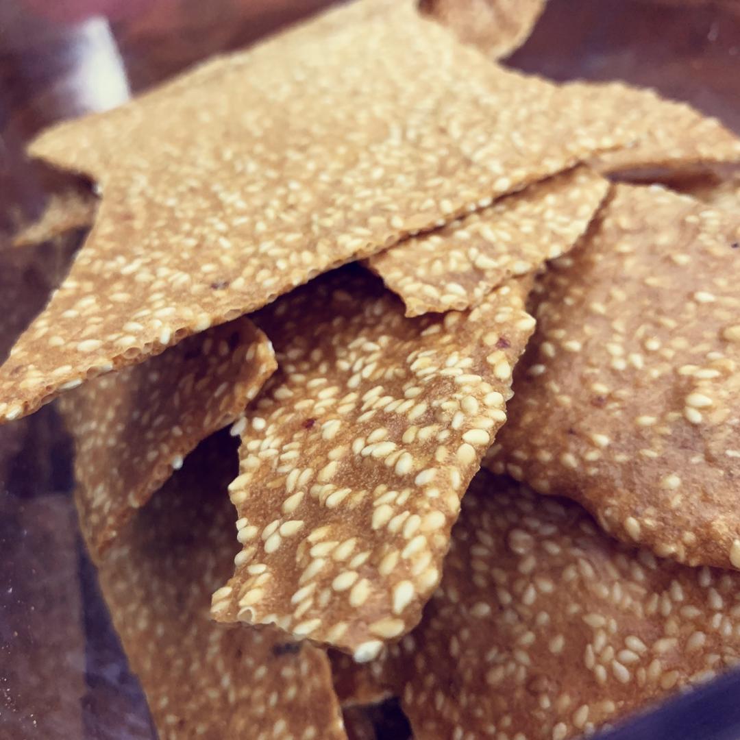 芝麻薄脆 芝麻脆饼 消耗蛋清/蛋白 脆香好吃 低糖低油版