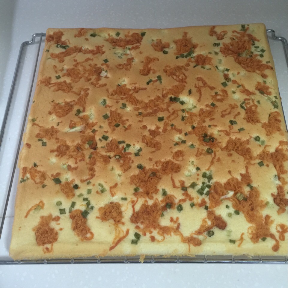 健康版香葱肉松蛋糕