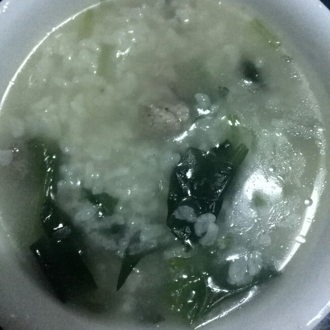 菠菜瘦肉粥