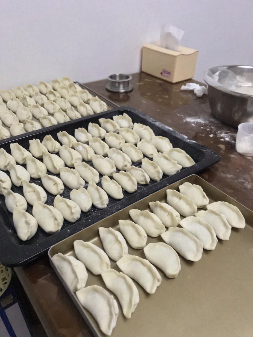 手工揉面三分钟，又韧又薄又好包的饺子皮