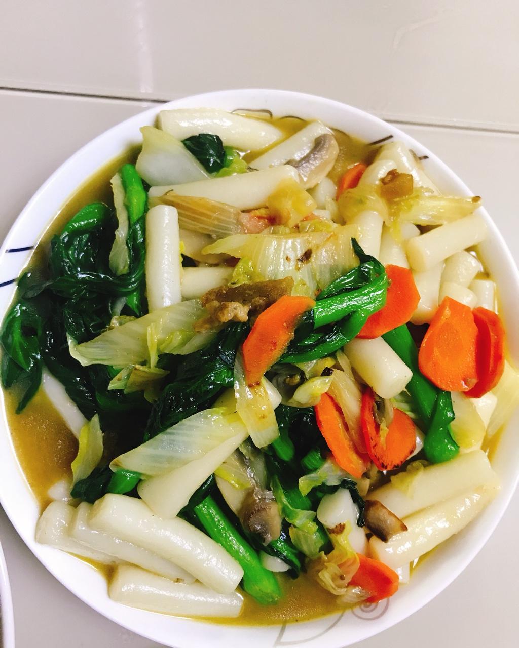 食无定所做的中式炒年糕