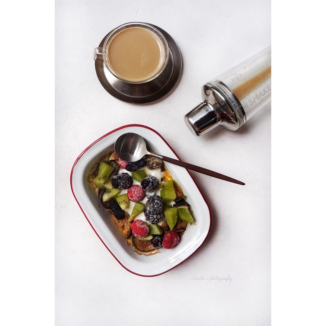 健康版面包无花果酸奶布丁（weet-bix版）【健康一锅端】