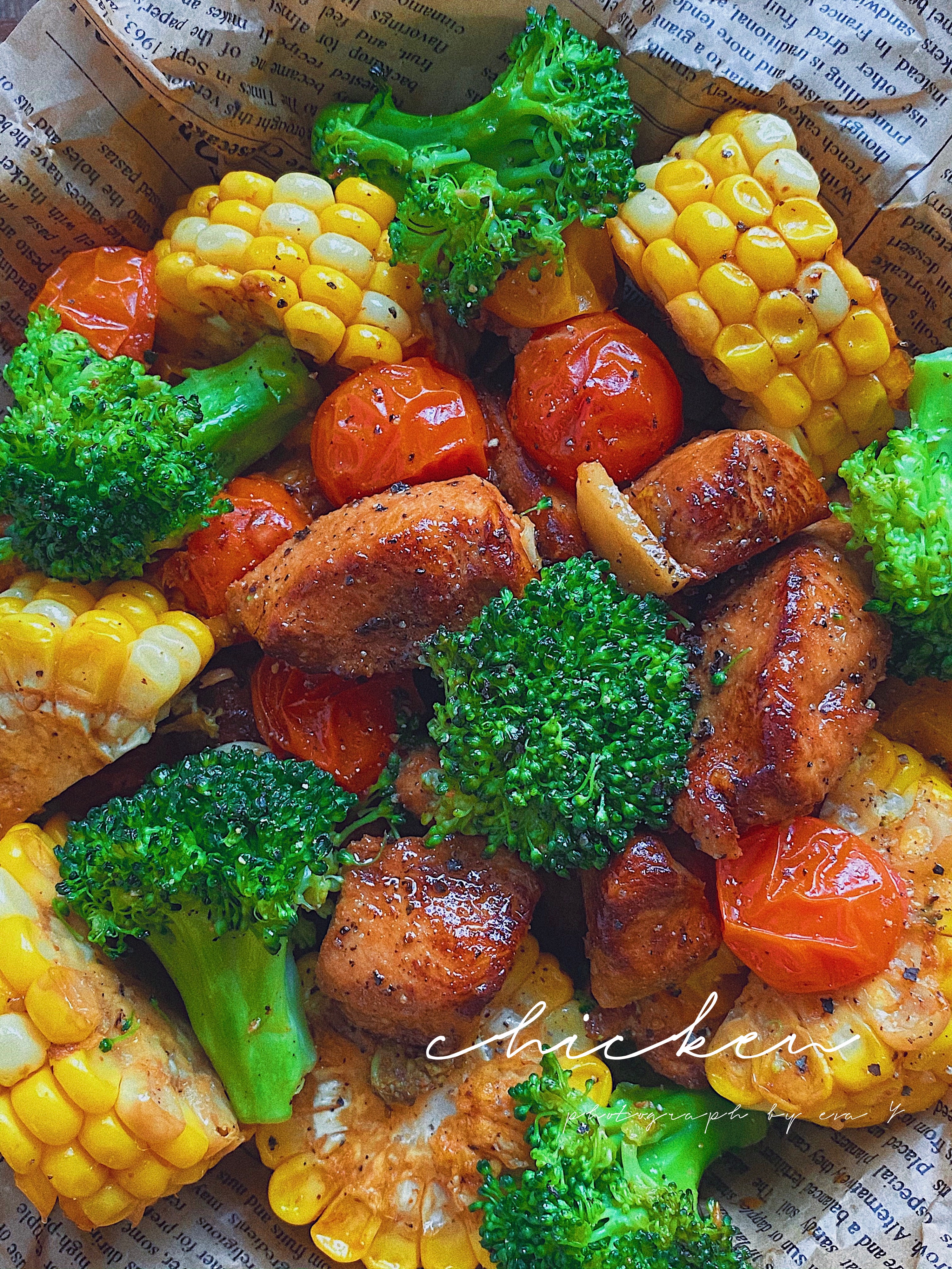 低脂饱腹餐‼️鸡胸肉烤时蔬🔥好吃不怕胖的做法 步骤4