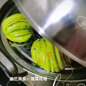 菠菜葱花卷（一次发酵简易版，附冬天快速发酵法）