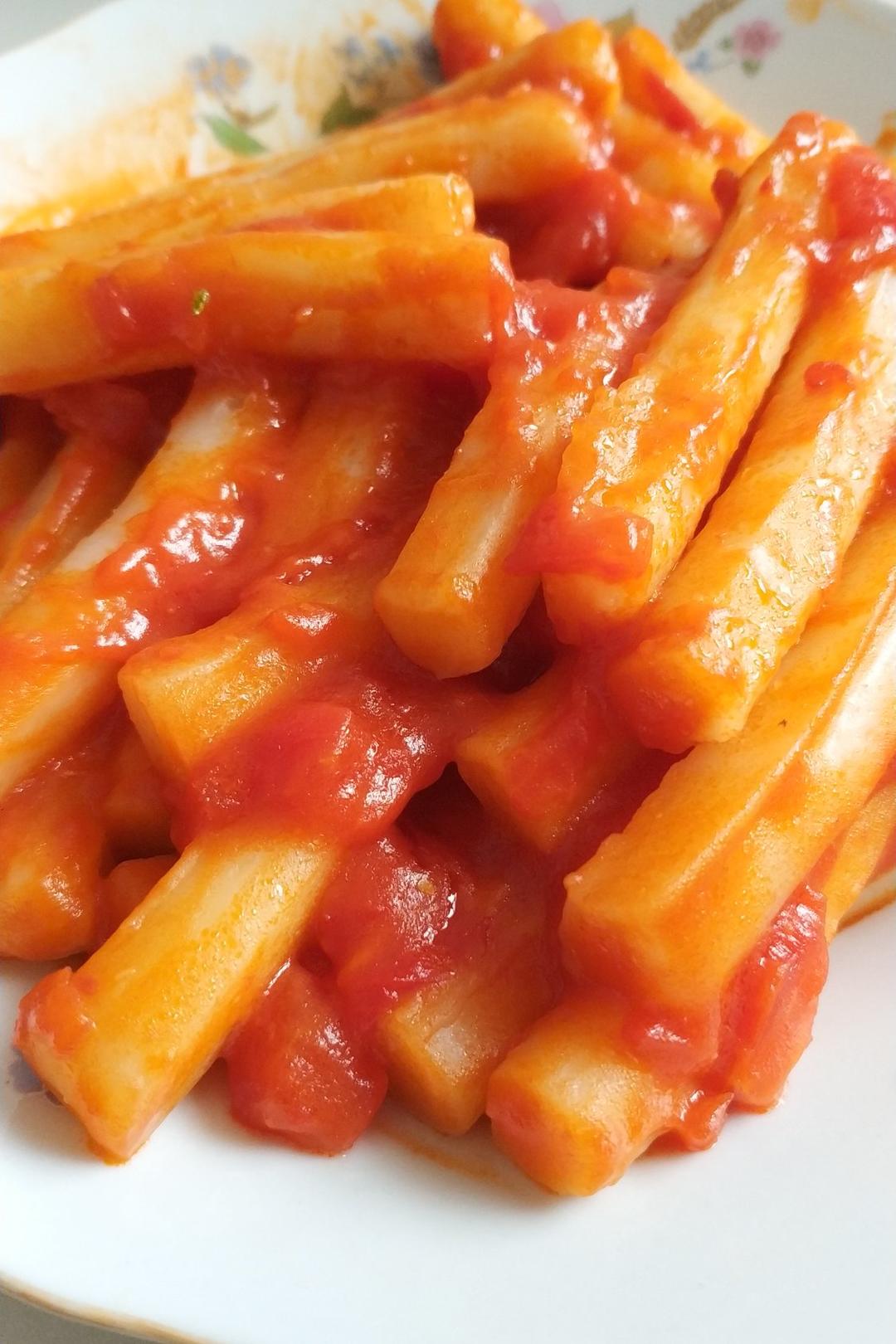 凄月流夏做的番茄炒年糕