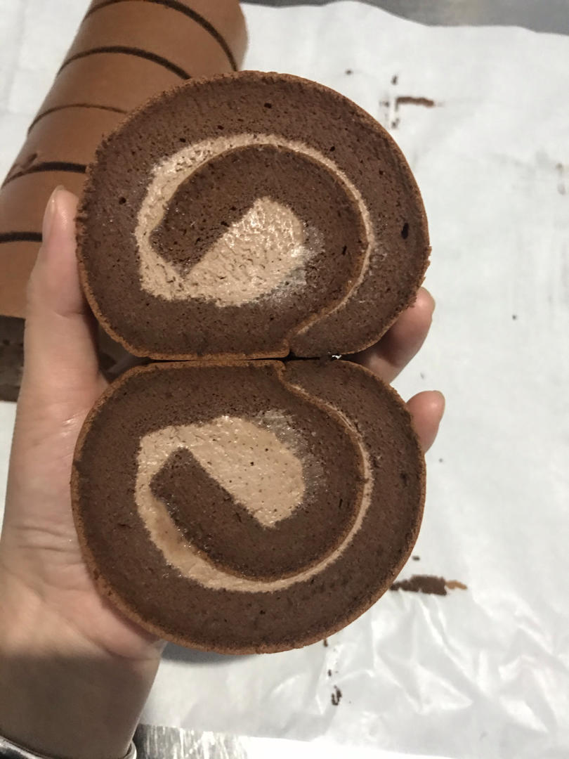 可可蛋糕卷(不消泡超浓郁巧克力口感)