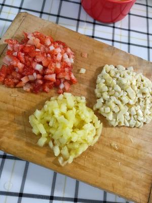 菠萝，香蕉，草莓，豆沙酥的做法 步骤3