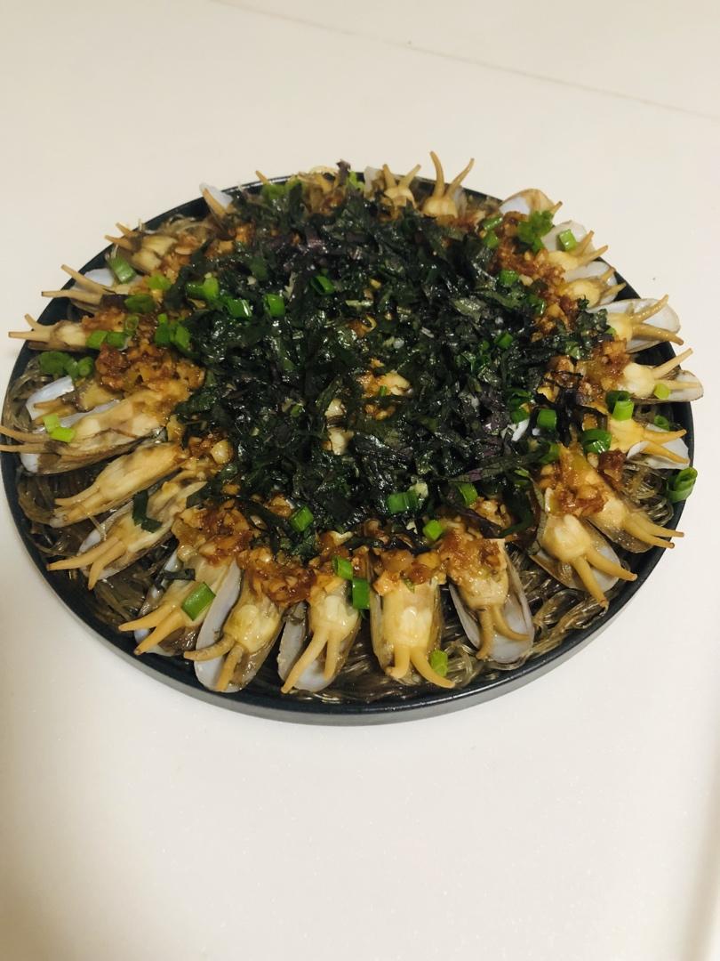 蒜蓉剁椒蛏子蒸粉丝