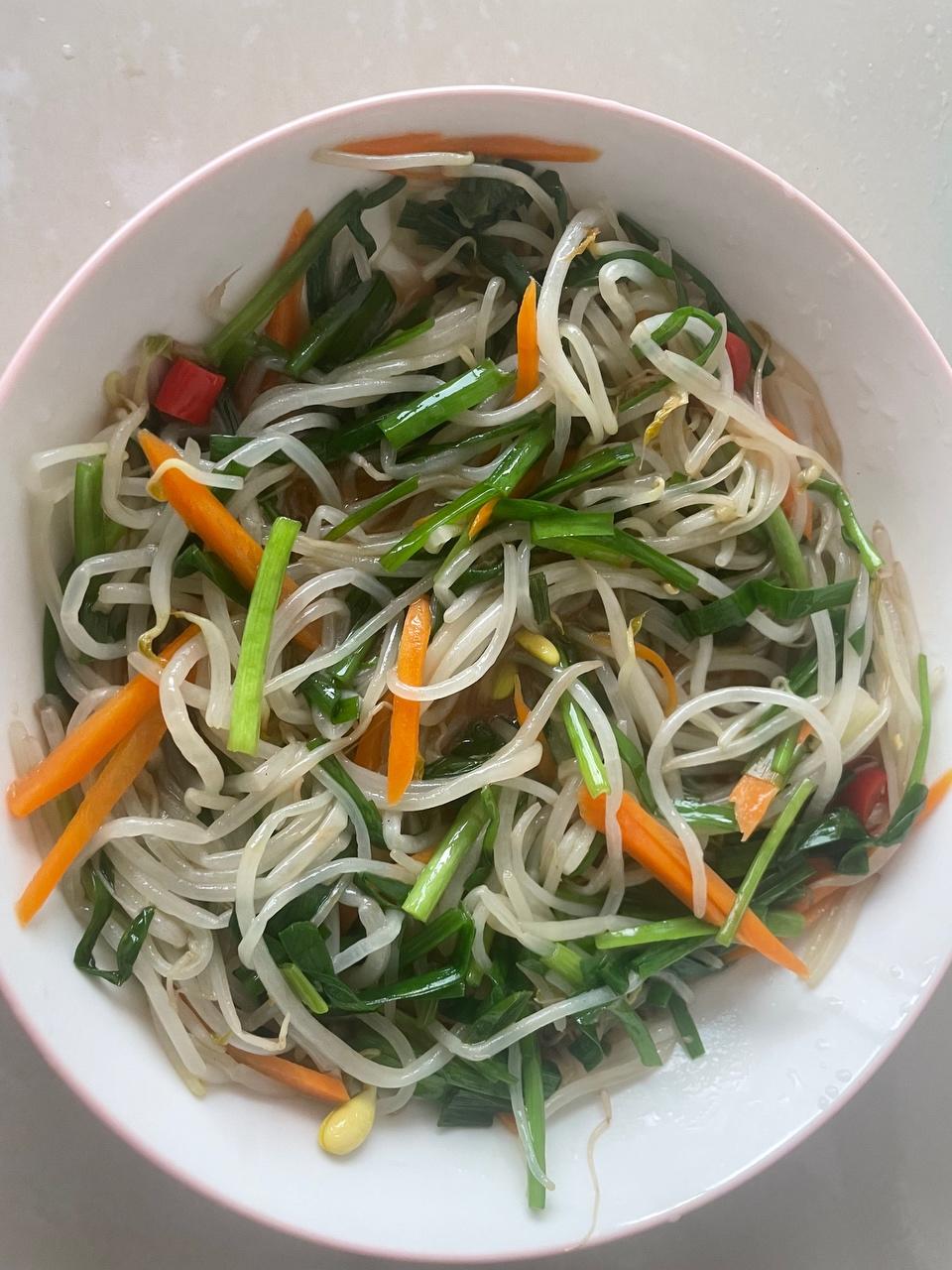 素炒绿豆芽的做法